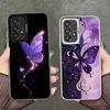 Beautiful Purple Butterfly Soft Phone Case for Samsung A17 A16 A15 A14 A13 A57 A56 A55 A54 A53 A37 A36 A35 A34 A33 A26 A25 A24 A