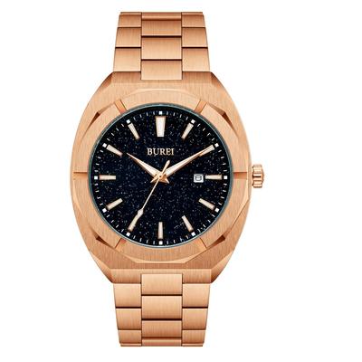 BUREI Analog Quartz Simple for Watch U Men's Watch, Design, Waterproof, Black, Popular, Stylish, Gentlemen, Business, Casual, Luminous,