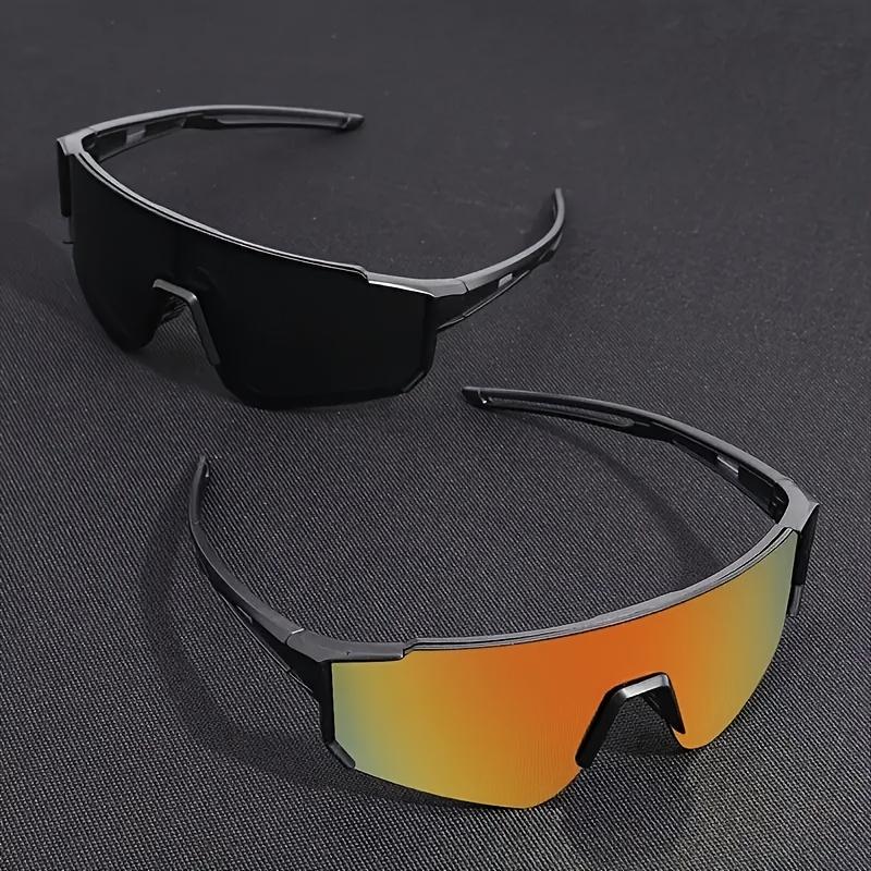 2 ks Sluneční brýle Unisex Wraparound styl, Všestranný design Street Fashion odstíny pro každodenní nošení a festivaly, Sluneční brýle s UV400 ochranou black