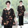 Summer Women's Plus Size Blouse Half Sleeve V Neck T-Shirt Loose Printed Blouse