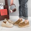 Fisherman shoes women's spring new wedge heel Boken shoes platform straw lazy