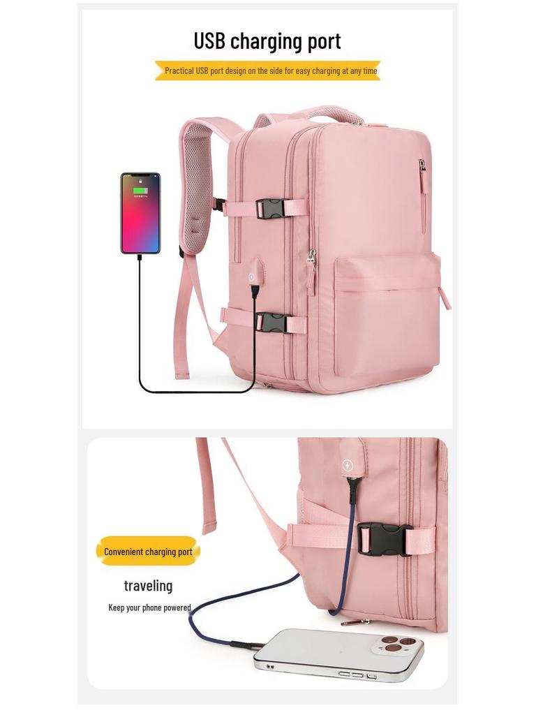 Unisex Lightweight Large-Capacity Multifunctional Travel Backpack for Short Business Trips