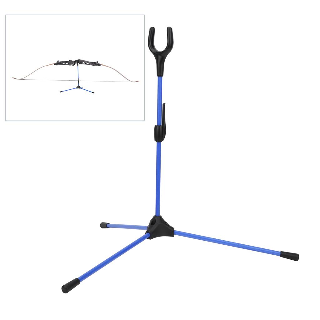 Folding Recurve Bow Stand Holder Archery Straight Bow Stander for Hunting Outdoor SportsBlue