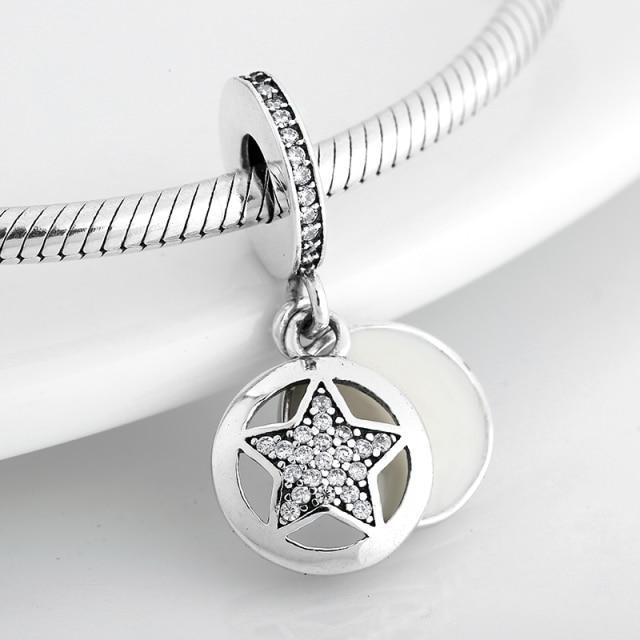 925 Sterling Silver Bead Openwork Sweet Hearts Crown Charms Beads Fit Jiuhao Bracelets Bangles Diy Womens Jewelry