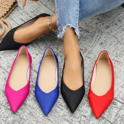 *Sandali Comodi da Lavoro Casual a Punta Stile Primavera e Autunno Scarpe Piatte Sexy Eleganti per Donna