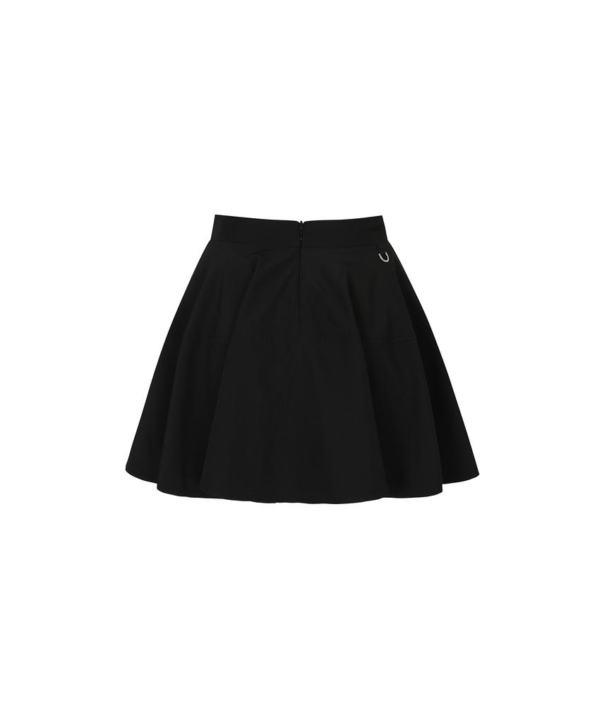 Peulleibu Summer Skater Skirt W/Inner Pants_Black