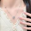 Womens Mobius Necklace Zircon Clavicle Chain Light Luxury Small Party