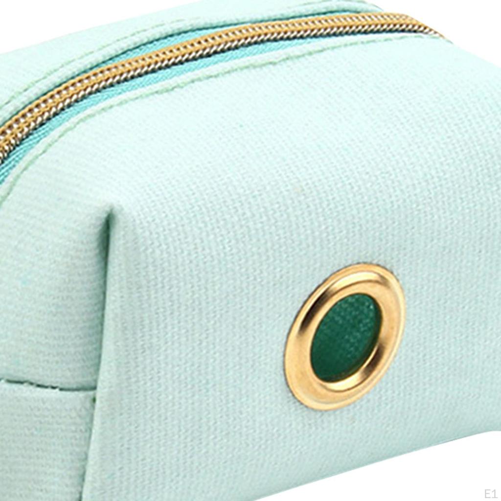 Canvas Dog Poop Bag Holder Waste Dispenser with Zipper Puppy Scratch Resistant Zipped Container