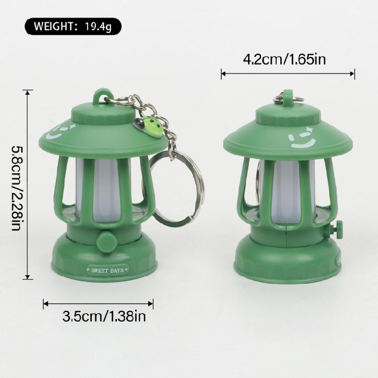 Waterproof Retro Lantern Pendant Orange Strap Vintage Lantern Keychain Pendant Suitable For Explorers And Campers