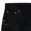 Unisex Streetwear Weite Gerade Geschnittene Jeans mit Spinnennetz-Stickerei Lockerer Sitz Mittlere Leibhöhe Baumwoll-Jeans