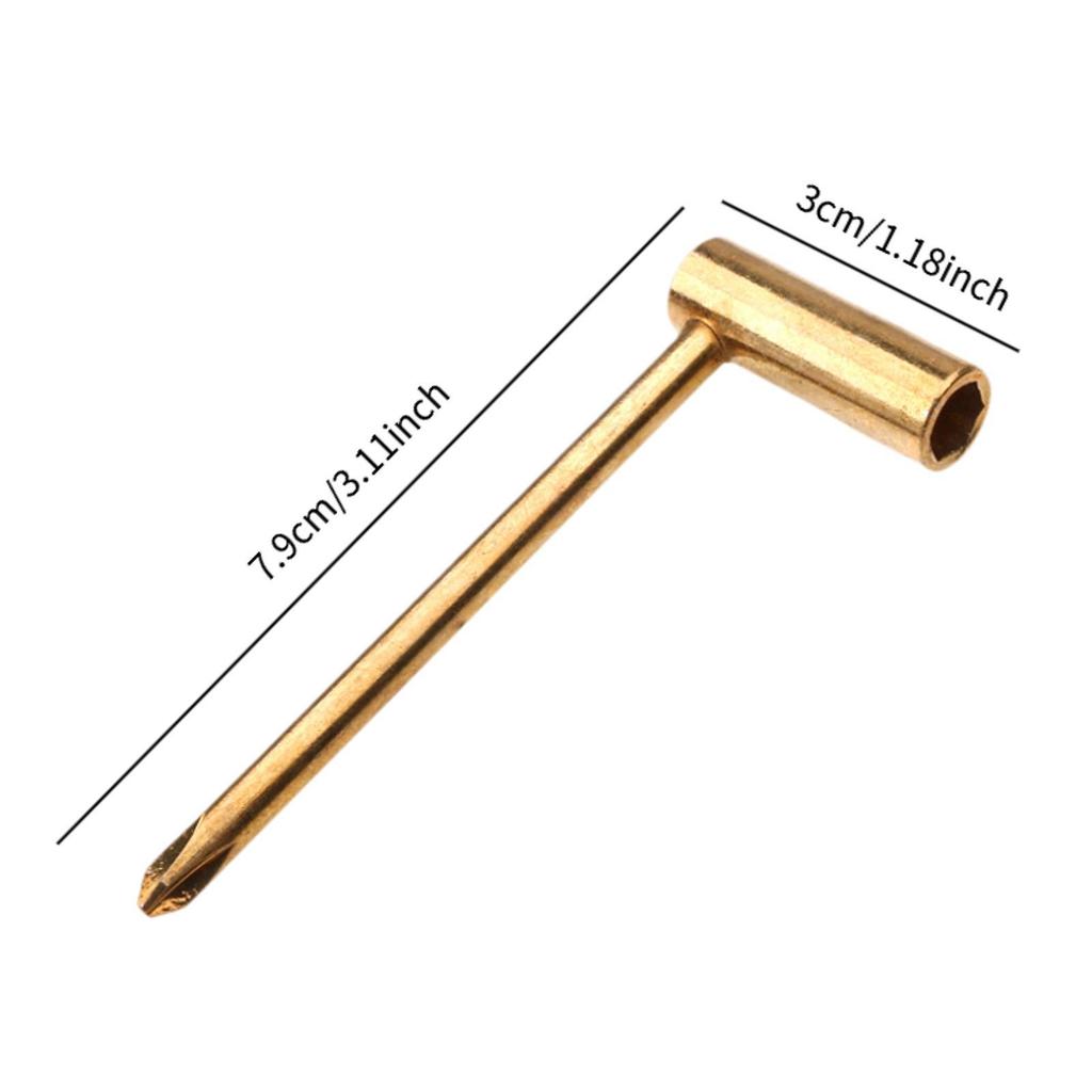 Guitar Rod Wrench,Portable, Metal,Lightweight, Sturdy, Compact, Instrument Accessory Repair Tool with Cross Screwdriver