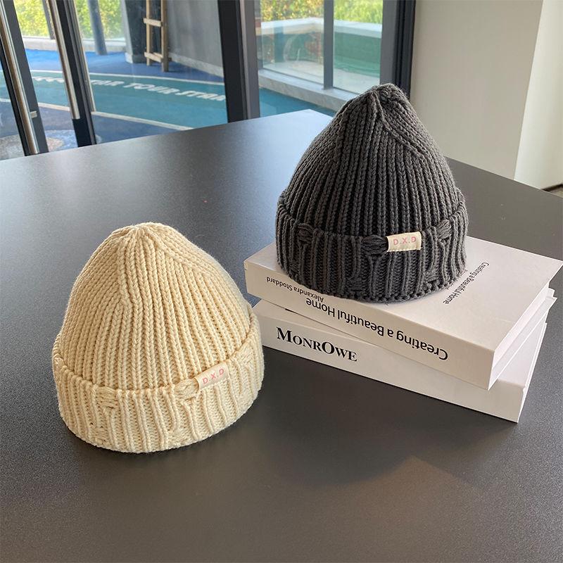 Children's Knitted Hats Autumn and Winter Boys' Woolen Hats  Trendy New Thin Baby Pullover Caps