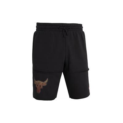 Project Rock Brahma Terry Trainingsshorts Met Print, Sneldrogend En Ademend Gebreid Heren Onderkleding Zwart 1361753-001