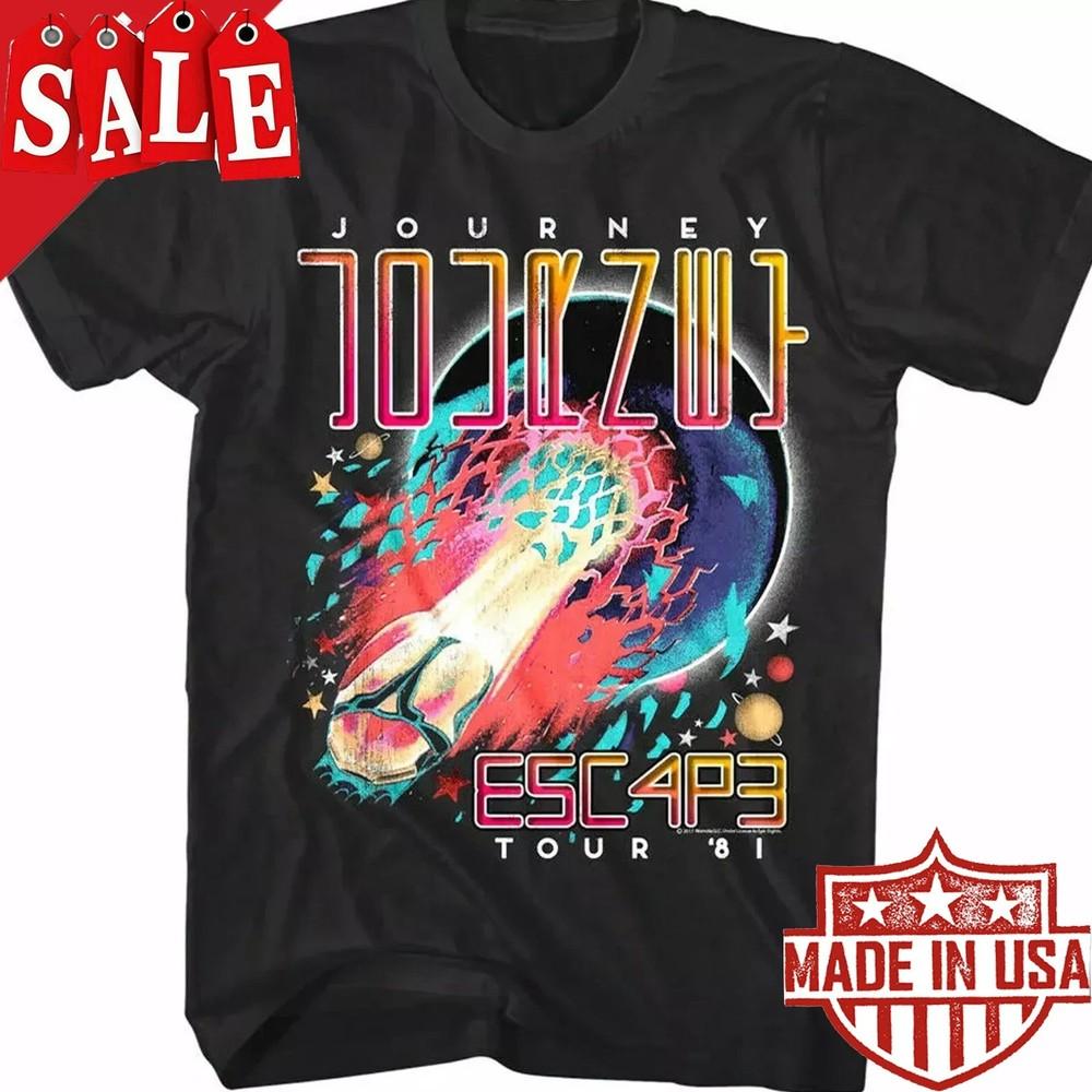 Journey Escape World Tour 1981 Men’s T Shirt Shirt For Music Fan SN12 Unisex T-Shirt M