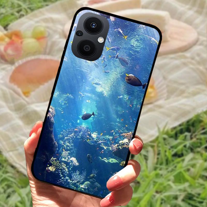 Case For OPPO Reno 7 8 Lite 5G Covers Soft Silicon Lion Wolf TPU Phone Cover for Oppo Reno7 Z 5G Reno 7Z 7Lite Cases Cool Marble
