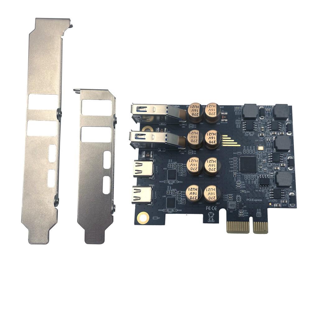High-Speed PCI-E Expansion Card with Type-C and USB-A 3.0