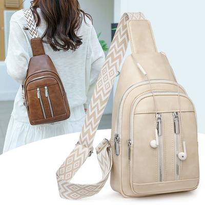 Weiche Leder Brusttasche Damen Umhängetasche Große Kapazität Schultertasche