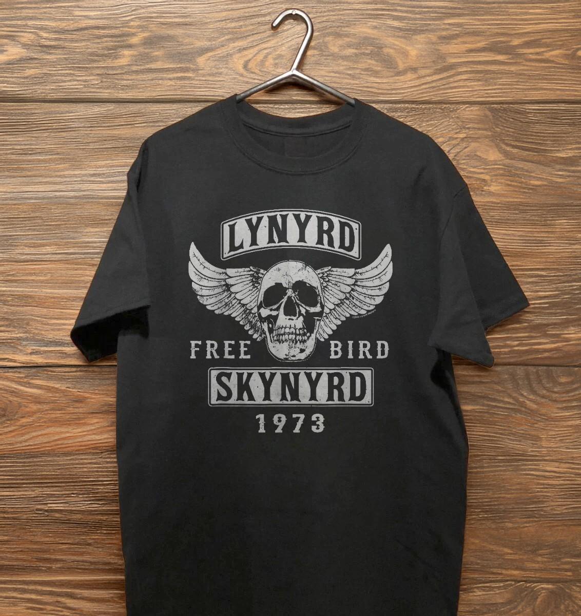 NEW Lynyrd Skynyrd Free Bird Skull 1973 Unisex Cotton T Shirt, All Size S 5XL S