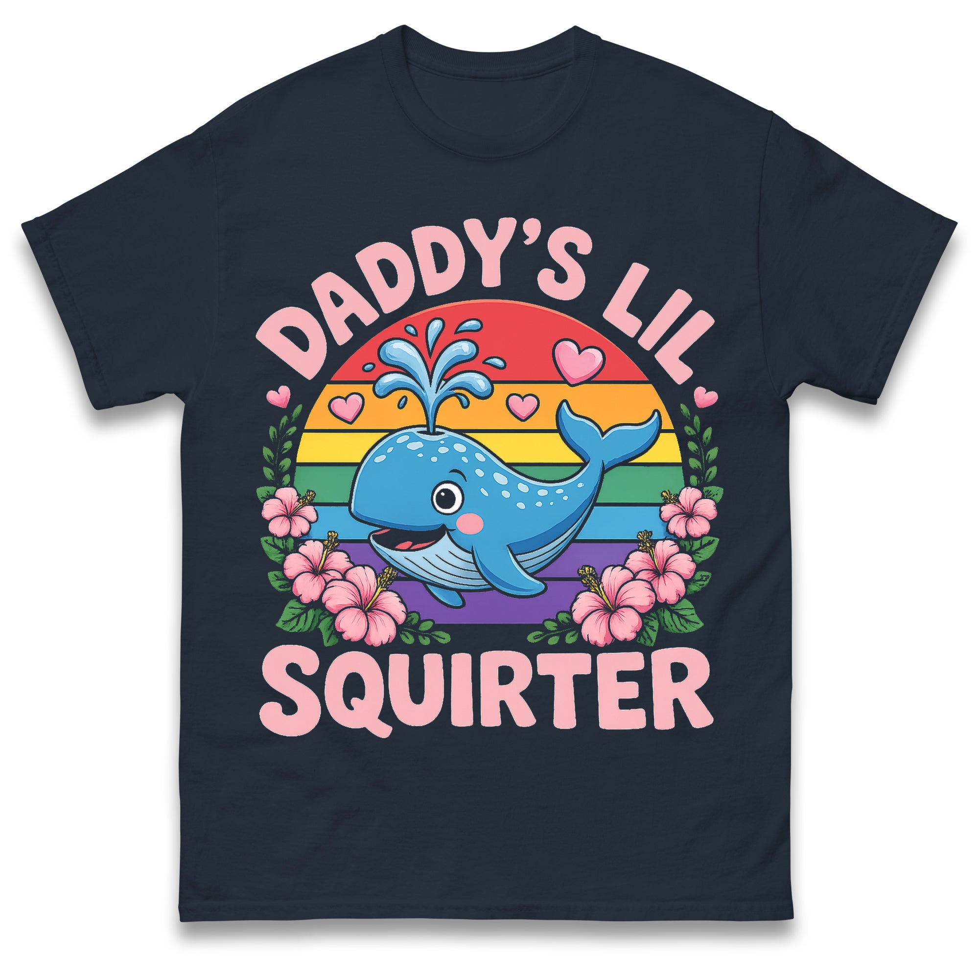 Daddy s Lil Squirter T Shirt Tshirt Mens Womens Unisex Tops Tees 4XL