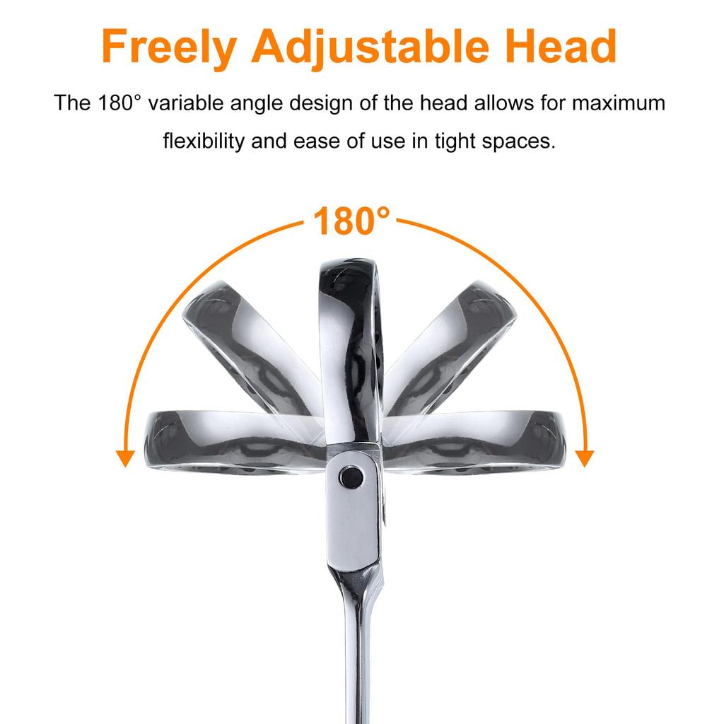Uxcell 20mm Flex Head Ratchet Rotating Metric Ratchet Combination 72 Chrome Vanadium Ratchet for and Bolts Wrench, 180° Head, Wrench, Teeth, Steel,