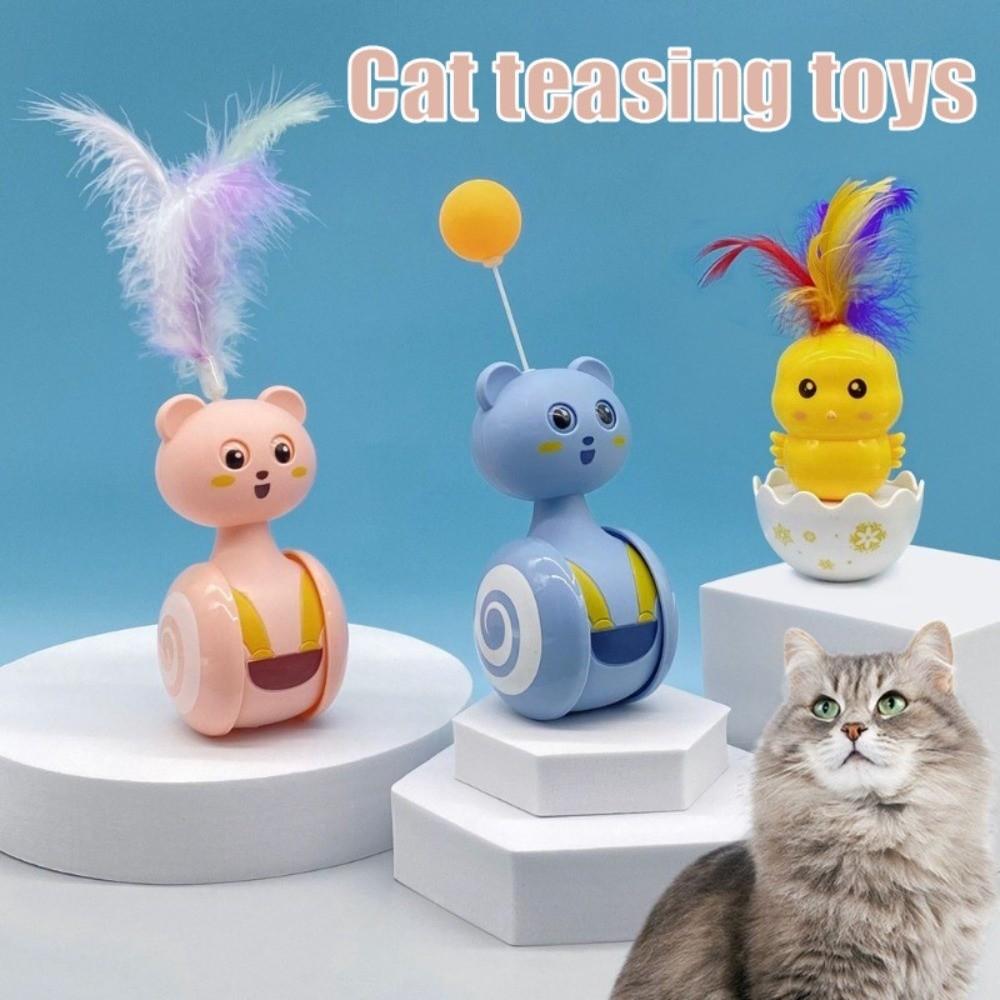 Bumbler Toy Balance Cat Tumbler Swing Catching Ball Cat Toy Cat Rolling Teaser Teasing Stick Rotating Ball Toy