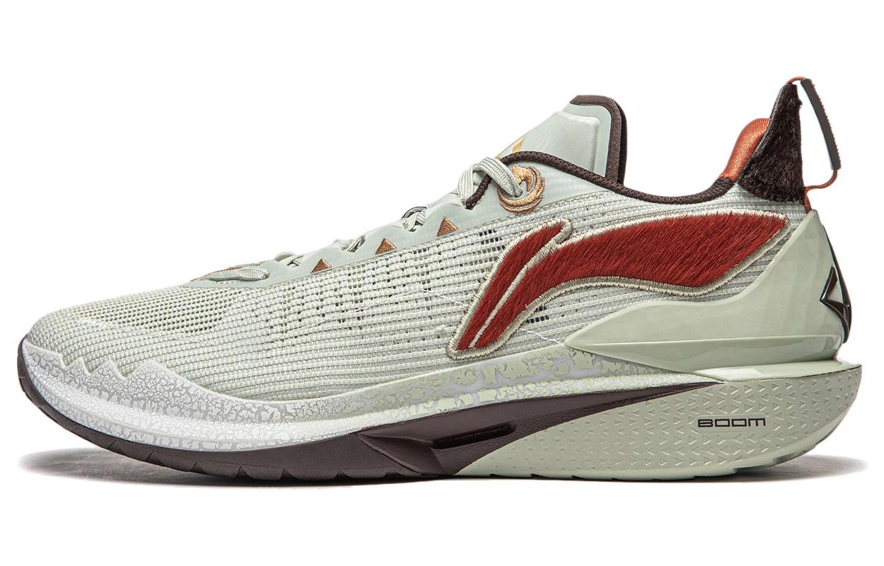 Li Ning JIMMY BUTLER 2 Удобная амортизация Низкие Баскетбольные кроссовки Мужские Серый Красный ABAT081-8 40