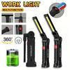 New Portable COB LED Flashlight USB Rechargeable Work Light Magnetic Lanterna Hanging Lamp with Built-in Battery Camping Torch