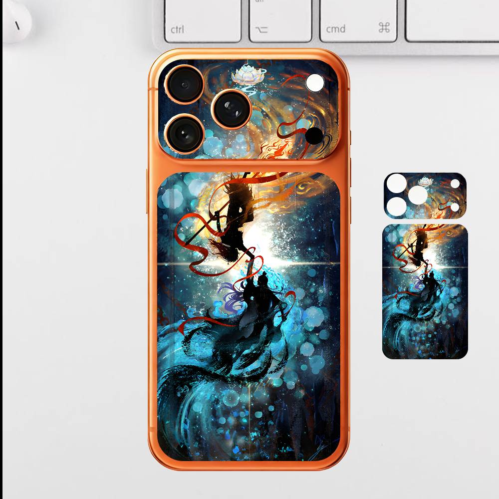 

Nezha Aobing Plain Decal Skin for iPhone17 Pro Max Back Film Cover Wrap Anti-scratch Durable Sticker iPhone17pro