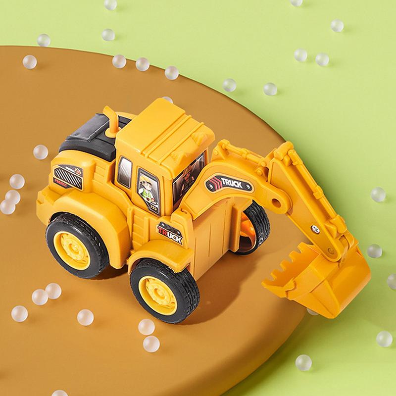 1Pcs Engineering Vehicle Model Press Sliding Car Excavator Bulldozer Children Educational Construction Vehicle Toy Kids Boy Gift
