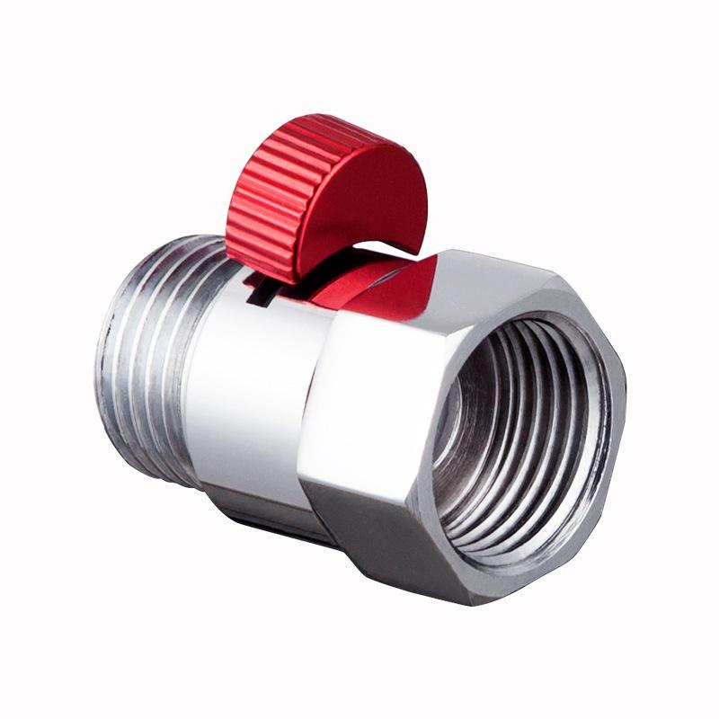 Brass Shower Flow Control Valve Female Male G1/2 Shower Head Shut Off Valve Quick-opening Diverter Valve Brass Gold Chrome