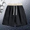 Men's Summer Loose Fit Casual Sports Shorts Drawstring Waist Straight Leg Breathable Lightweight Athletic Shorts for Outdoor Activities