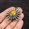 Tiger's Eye Pendant Handmade Jewelry 925 Sterling Silver Pendant 18K Gold Plated Pendant Cage Jewelry Antique Gemstone Pendant Gift For Wife