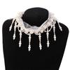 Zinc Zinc Alloy Tassel Beads Necklace Creative Mesh Neck Jewelry Personalized Pearl Lace Choker  Gift