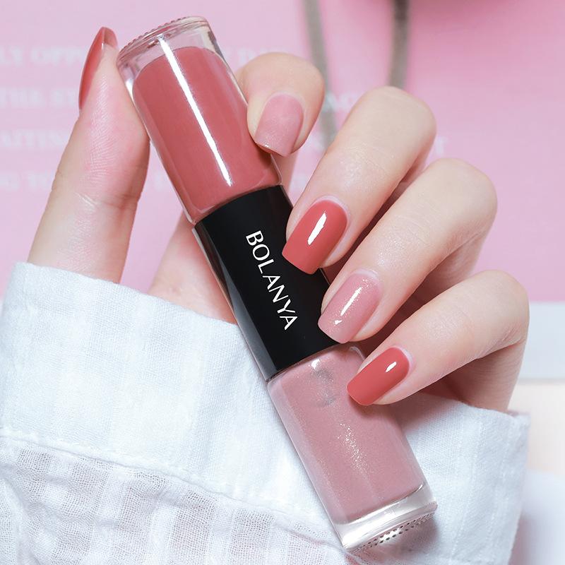 2-in-1-Nagellack mit zwei Enden, auf Ölbasis, schnelltrocknend, keine UV-Lampe erforderlich, lang anhaltender, splitterfester Nagellack