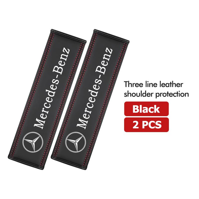 LWDV5 1/2PCS Car Seat Belt Shoulder Cover Comfort Safety Protect Pad Accessories For Benz AMG W213 W124 W108 W126 Exclusive W204 W222