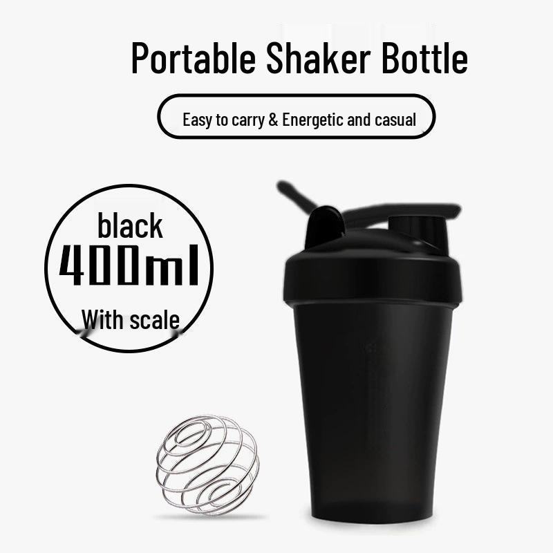 Customizable Large Capacity Shaker Bottle for Outdoor Fitness with Scale, Smoothie, and Protein Mixing Cup