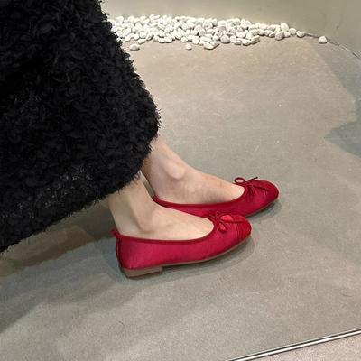 Mode Elegante Ballerina Schuhe Frau Design Wohnungen Damen Retro Runde Kappe Flach Loafers