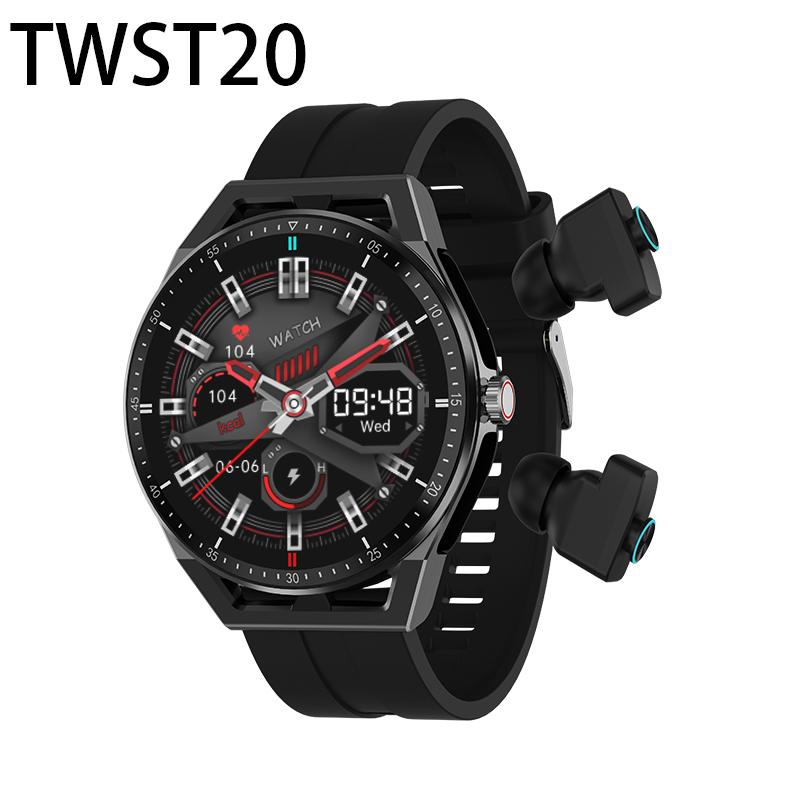 Tws 2 In 1 Blue Tooth Earphone Smart Watch Hifi Music Headset 1.28 Inch Heart Rate Sports Earbuds Wireless Headphone Smartw