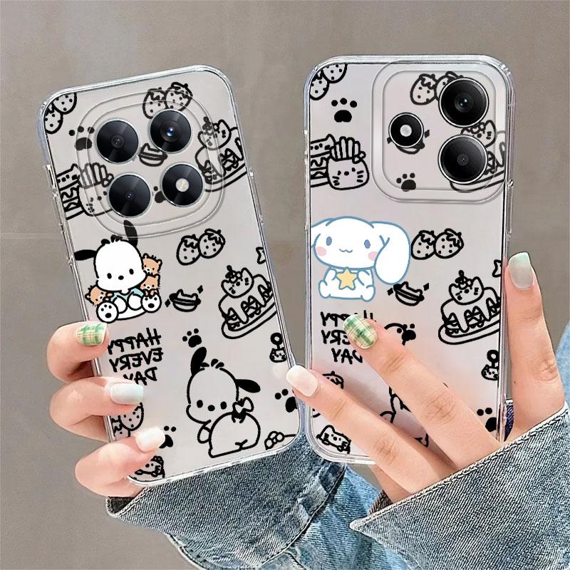 Sanrio Pochacco Case for Xiaomi Redmi Note 14 Pro Plus Note 13 A4 12 10S 11S 11 14C 9 10 12S 13C Soft Phone Cover