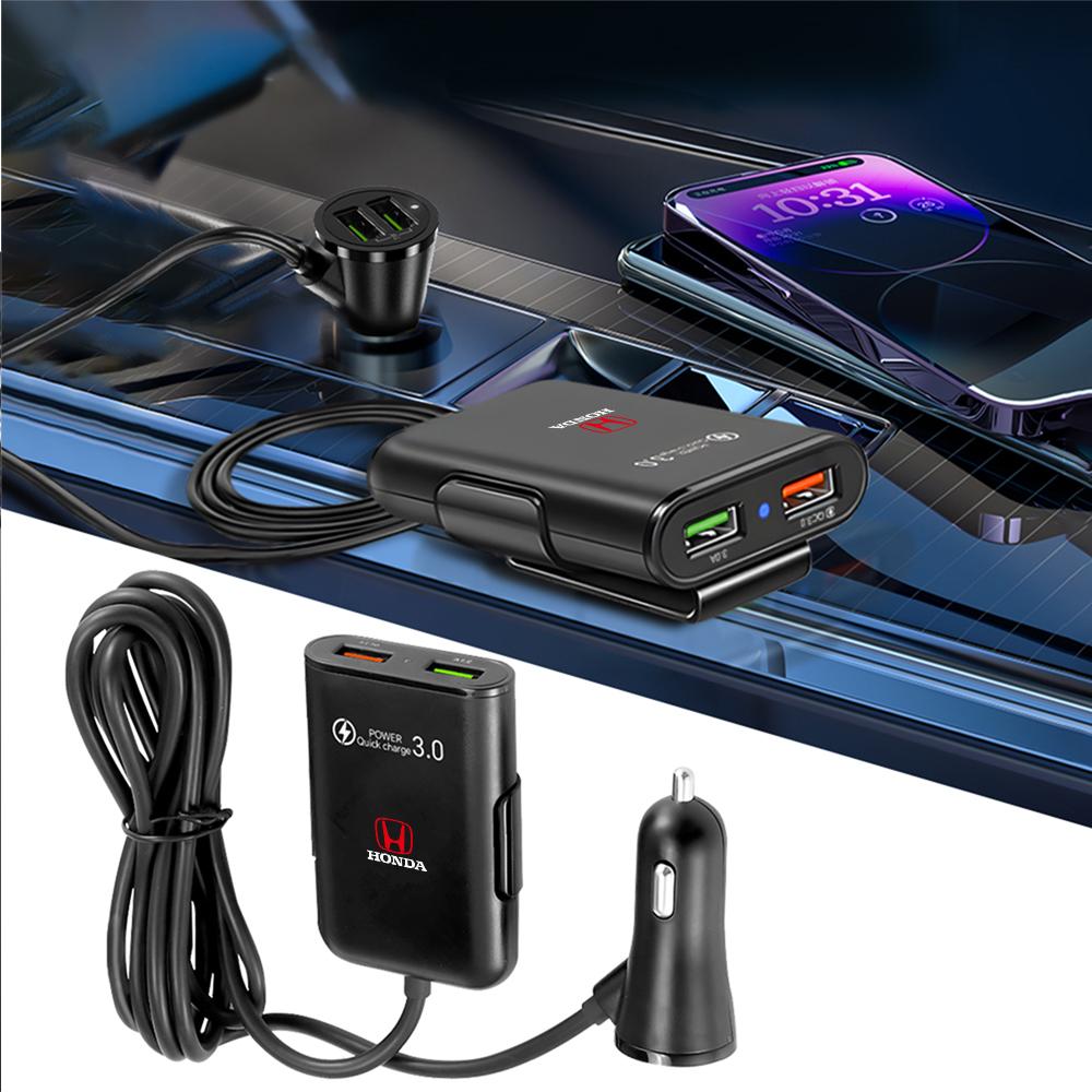 Car Charger Fast Charging QC3.0 USB Mobile Phone Charger Adapter For Honda Civic Fit Accord Jazz Mugen CITY CRV Type R Odyssey CX9