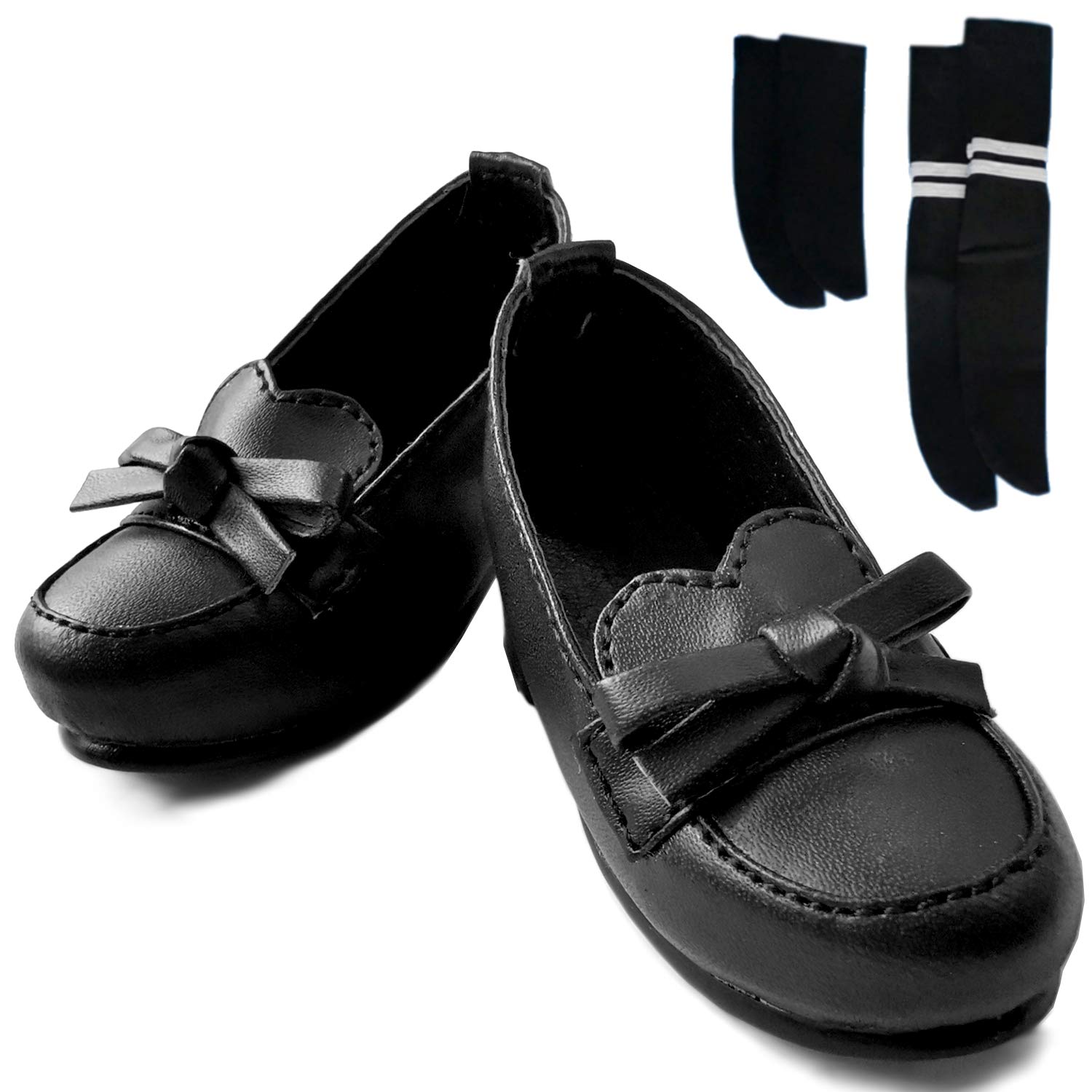 

GeekDwarf Doll and Sailor JK School Student Figure Outfit [3-Piece Set] 1/3 Shoes, Loafers, Socks, Suit, Uniform, (Shoe A, Black)
