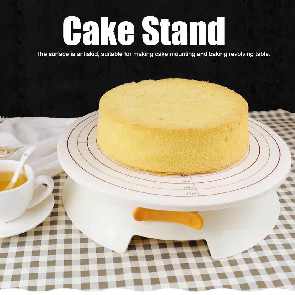 Cake Decorating Turntable DIY Rotating Cake Stand Base Kitchen Baking Utensils with Buckle