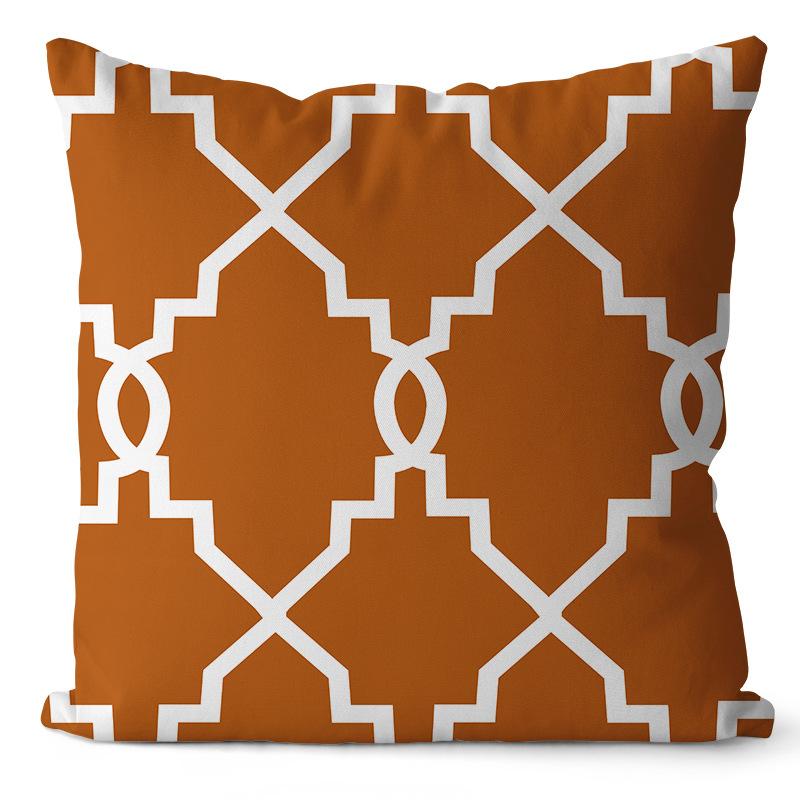 

American Orange Pillowcase, Light Luxury European Sofa Cushion Sample, Retro Decorative Backrest Between The Boards, Office 45 * 45Cm without pillow core