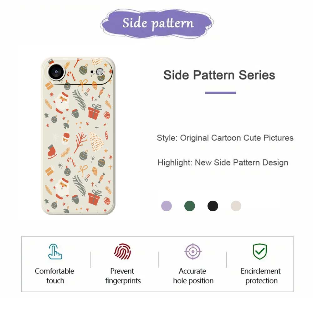 For iPhone Air Case Candy Gifts Pattern Printing Straight Edge TPU Phone Back Cover