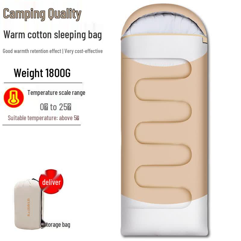 Li Shen Outdoor Adult Camping Cotton Sleeping Bag