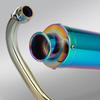 Iridescent Stainless Steel Exhaust Pipe Set for CG125 - Full System Mod.