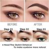 Matita per sopracciglia liquida impermeabile a 4 punti Penna per sopracciglia Tatuaggio per sopracciglia Liquido impermeabile Matita per trucco per sopracciglia nera Microblading