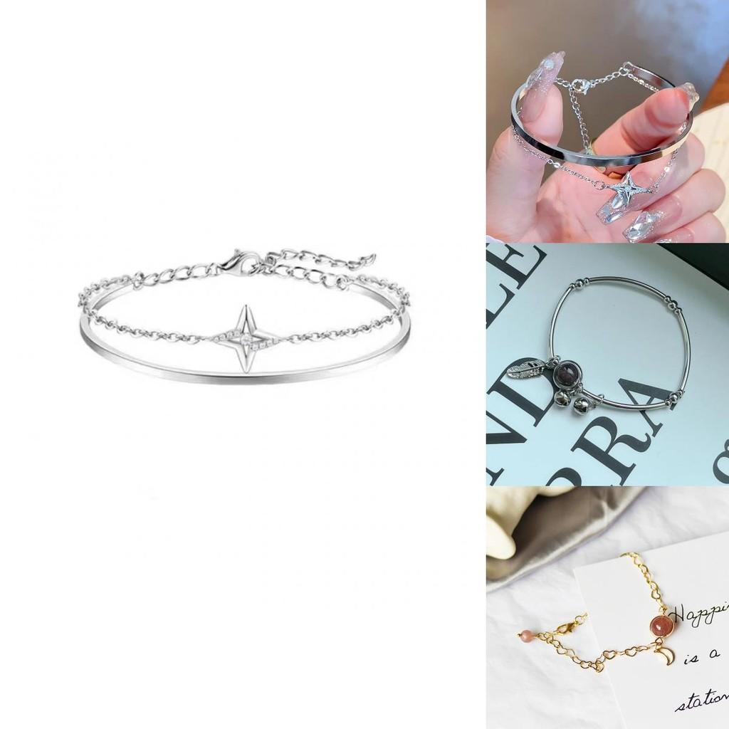 Elegant Titanium Steel Heart Bracelet For Women Trendy High-end Fashion Jewelry