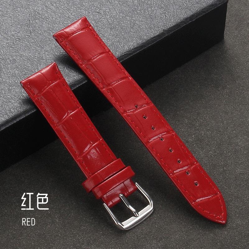 Genuine Calfskin Leather Watch Strap Slub Pattern Bracelet 12/13/14/15/16/17/18/19/20/21/22/24mm Universal Watchband Accessories