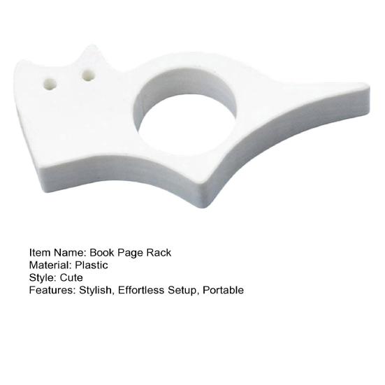 Porte-livre Pouce de Chat Porte-page en Plastique pour Lecture Mains Libres Marque-page Portable Cadeau pour Amateurs de Livres Accessoires de Support de Lecture